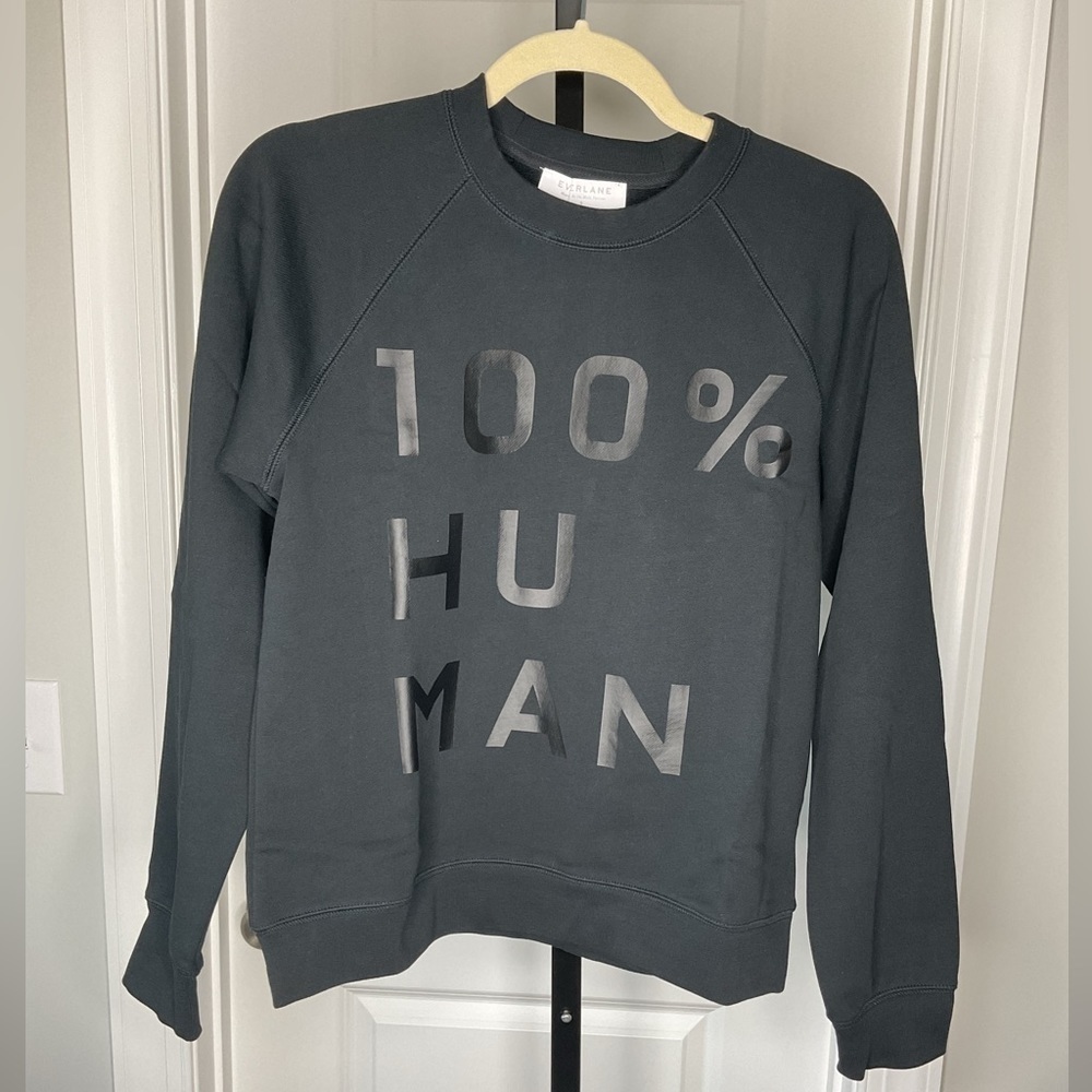 EVERLANE 100% Human Sweatshirt, S, ,Black, NWOT - Picture 2 of 8